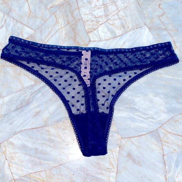 Victoria Secret Navy Medium VERY SEXY Thong Panty - Picture 4 of 6